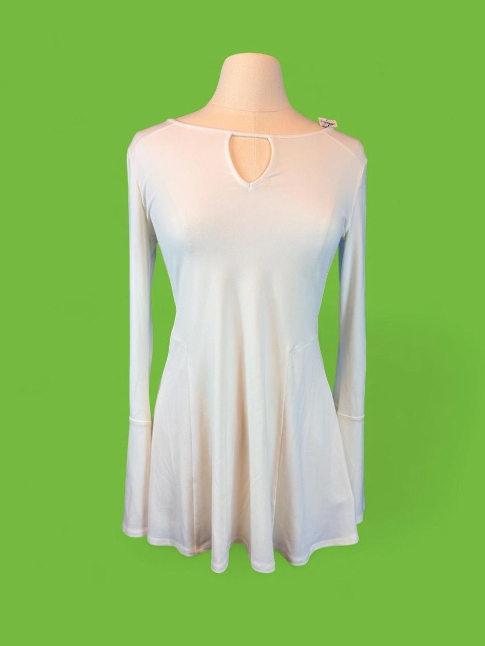 NWT Express White Open Back Skater Dress M